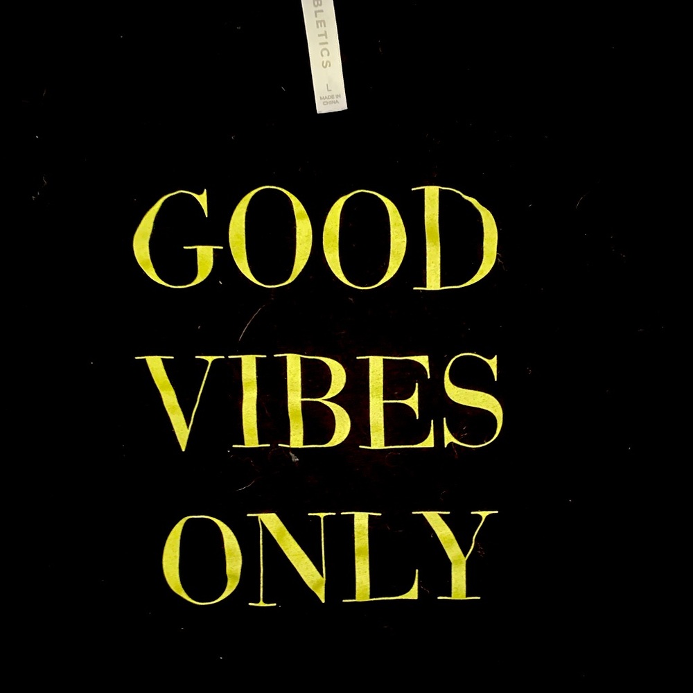 Black “Good Vibes” Fabletics Top